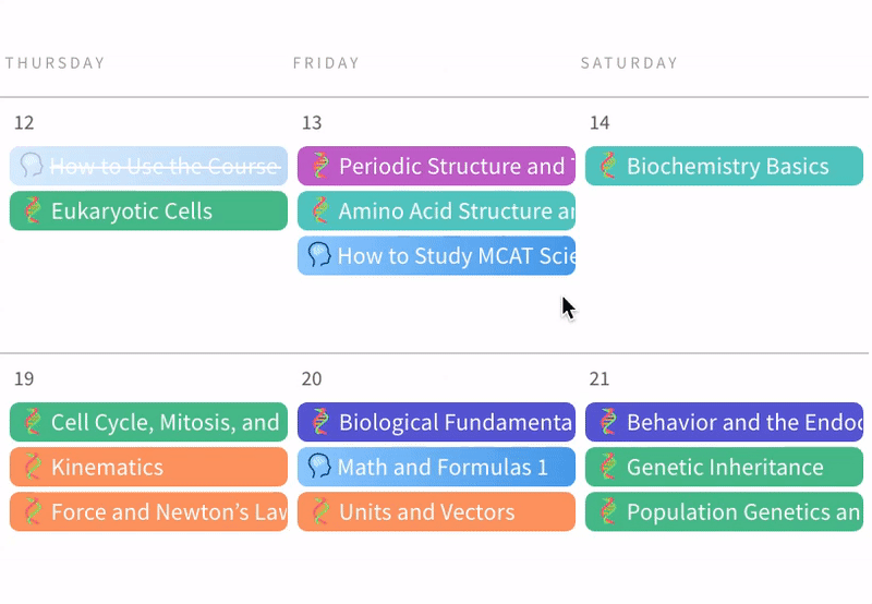 Blueprint MCAT Study Planner